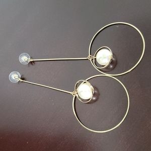 Francescas pearl gold earrings